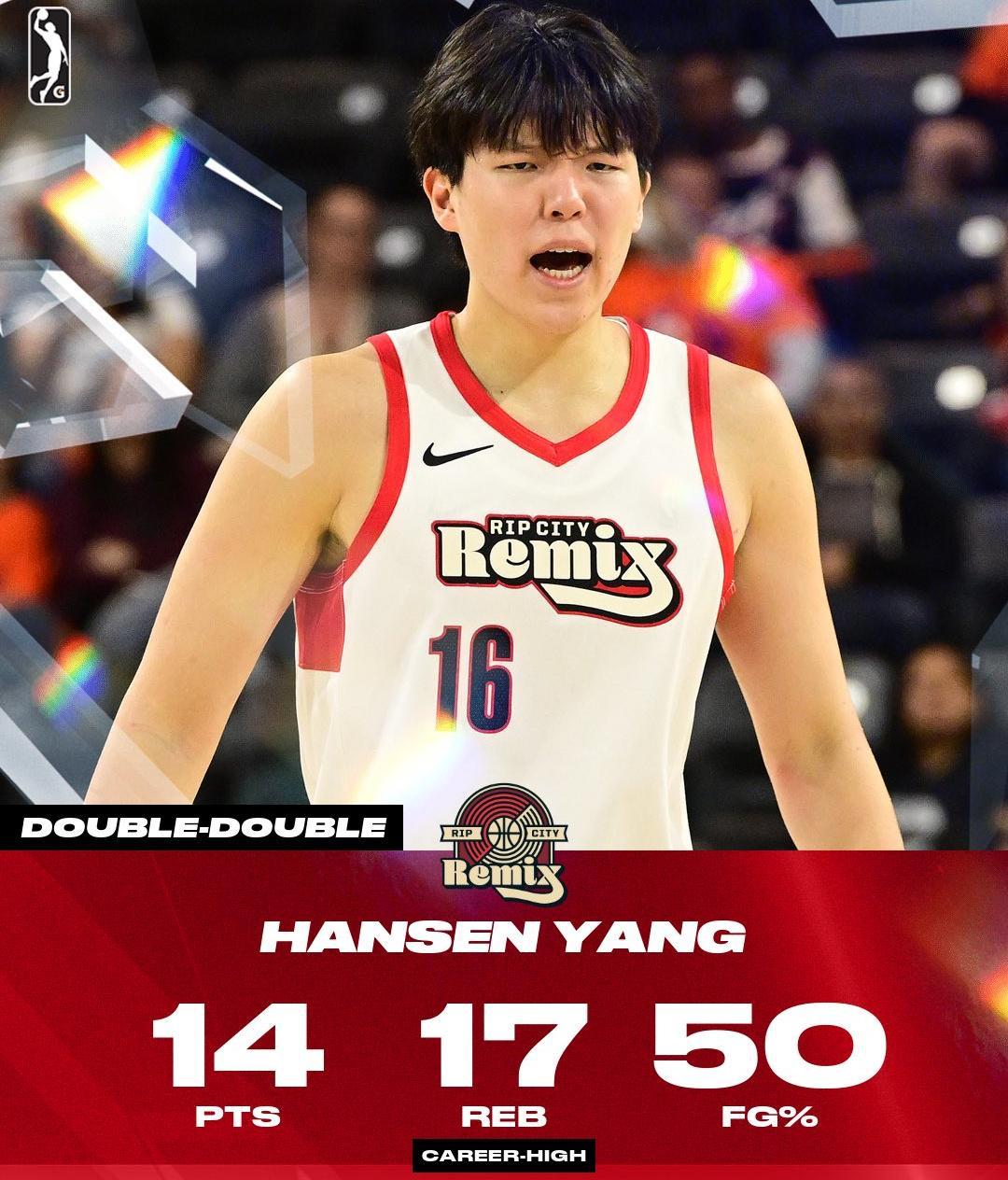 B体育-恭喜！杨瀚森轰14+17连创新高，自评进步：脚步能跟上后卫了